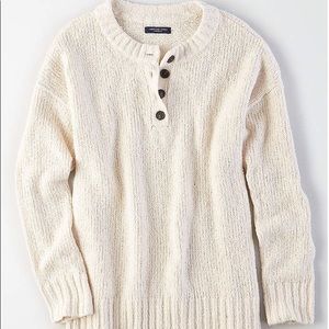 American Eagle Henley Pull-Over Sweater